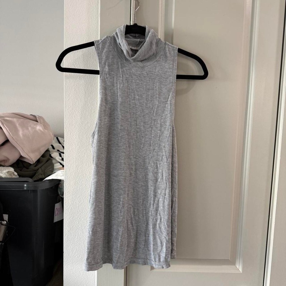 Free People Gray Turtleneck Tank